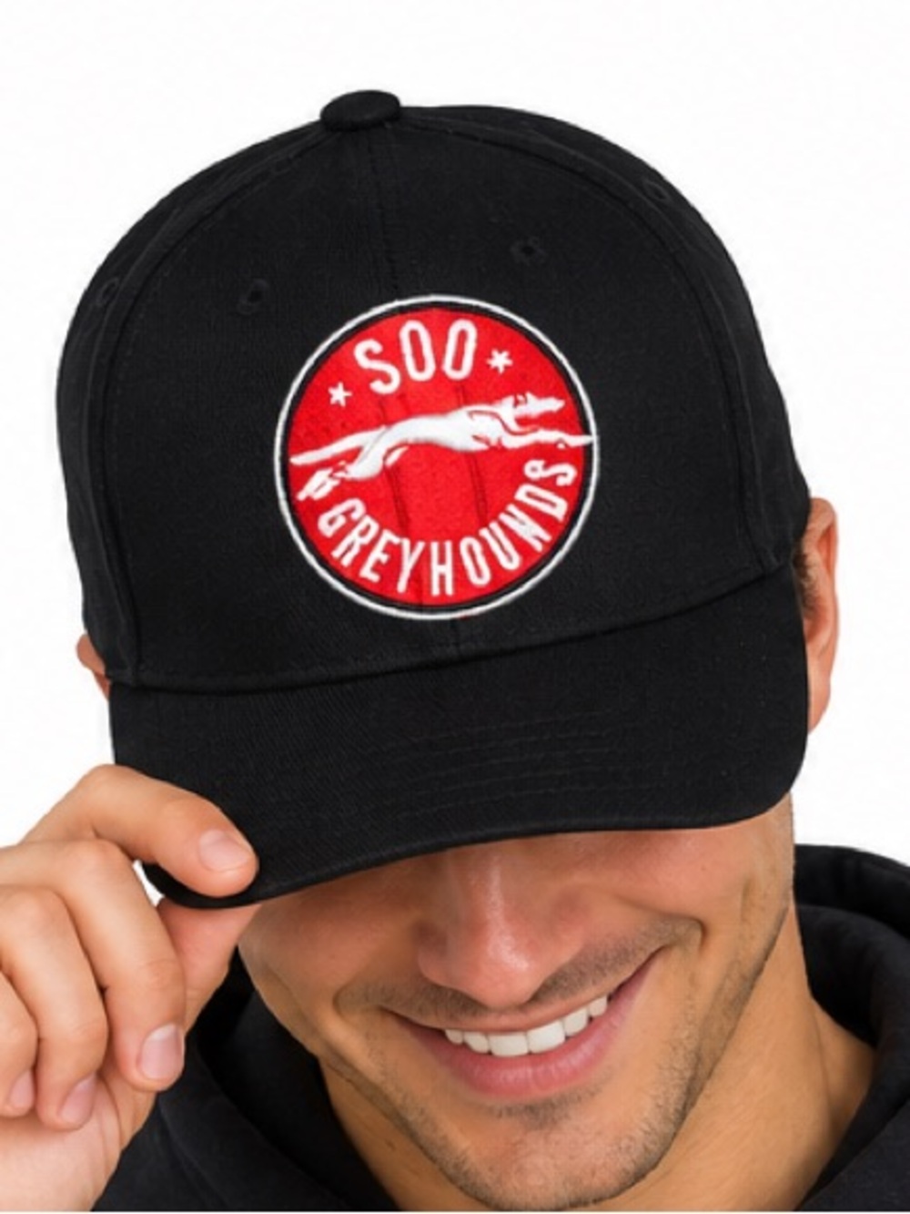 Sault Ste. Marie Soo Greyhounds CCM Maxflex Black Hat OHL Hockey Cap NWT